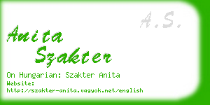 anita szakter business card